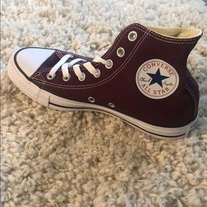 Maroon High Top Converse